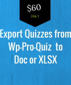 export quizzes from wp pro quiz to doc or xlsx