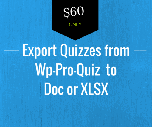 export quizzes from wp pro quiz to doc or
