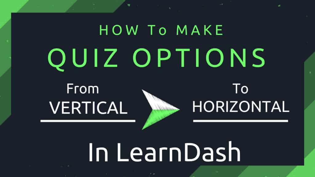Learndash quiz options